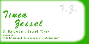 timea zeisel business card